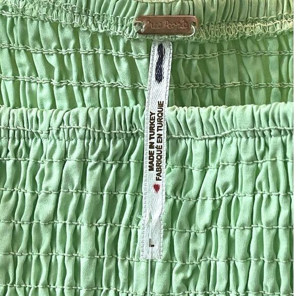 Free People Ceci Smocked Midi Mint Green Size Large NEW - Picture 9 of 9